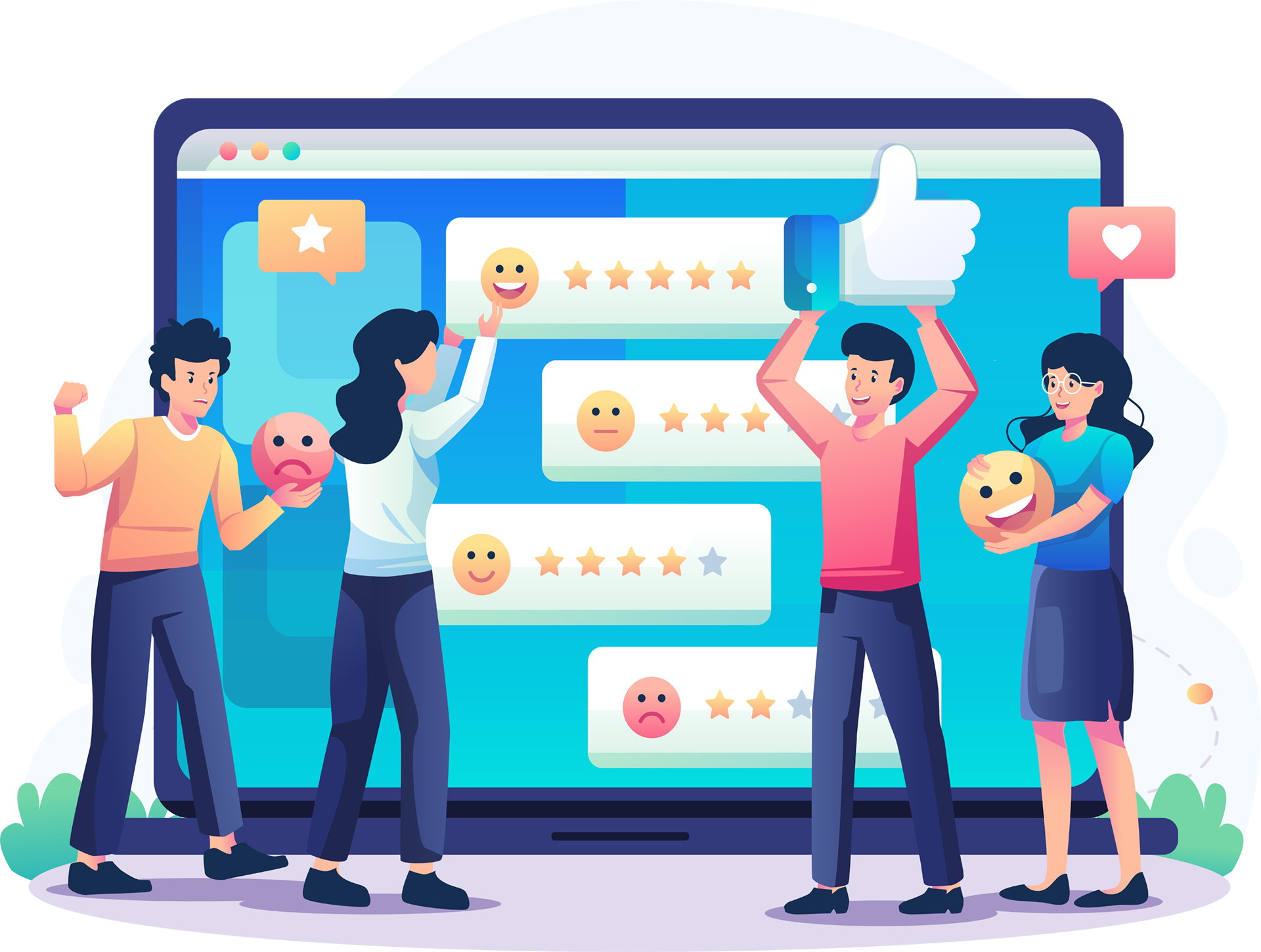 Customer service illustration
